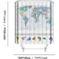 thumbnail image 4 of 4Pcs African American Black Girl Waterproof Shower Curtain Sets for Bathroom with Non Slip Rugs, Toilet Cover and Bath Mat, 12 Plastic Hooks (Girl-Sit), 4 of 4