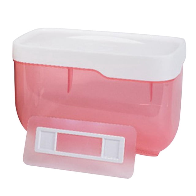 Caja de pañuelos de baño 2 en 1, soporte para teléfono y tableta, sin perforaciones, moderna, sólida, A++ Rosa S