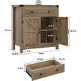 thumbnail image 3 of HOSTACK Coffee Bar Cabinet, Kitchen Storage Cabinet, Modern Farmhouse Buffet Sideboard with Drawer and Adjustable Shelf, Barn Door Accent Cabinets for Kitchen, Dining Room, Entryway,Rustic, 3 of 17
