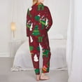 thumbnail image 5 of Bingfone Womens Pajama Sets Dinosaur Christmas Happy New Year Print,Long Sleeve Loungewear Pajamas Set-Medium, 5 of 9