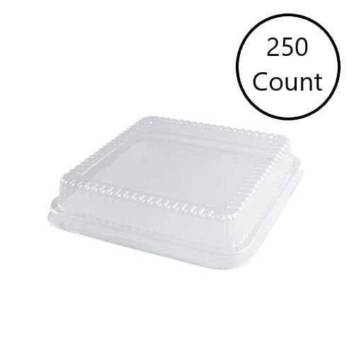 Detroit Forming OPS Plastic Square Pan Lid Fit 8" Foil Cake Pans, Clear 250/Case