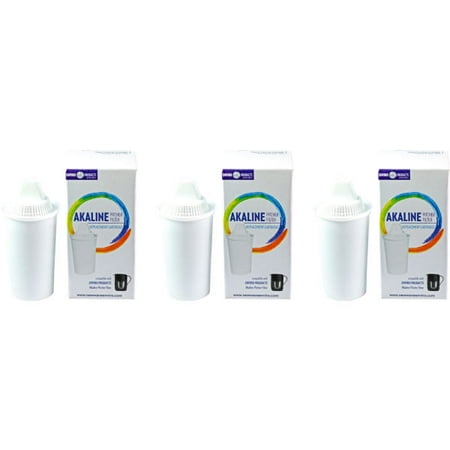 Classic Water Filter Cartridge - New Wave Enviro Alkaline Water Filter Pitcher Replacement Cartridges 3 Pack