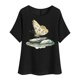 thumbnail image 5 of Vestidos Casuales Para Mujer, Blusas De Mujer De Moda Camisetas estampadas de moda para mujer, blusas casuales de lino holgadas de manga corta con cuello redondo y raglán, 5 of 7