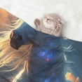 thumbnail image 2 of Yiaed Starry Light White Horse Print Dog Blankets-Cat Blanket Washable for Couch Protection,Puppy Blanket, Soft Plush Reversible Throw Furniture Protector-Small, 2 of 8