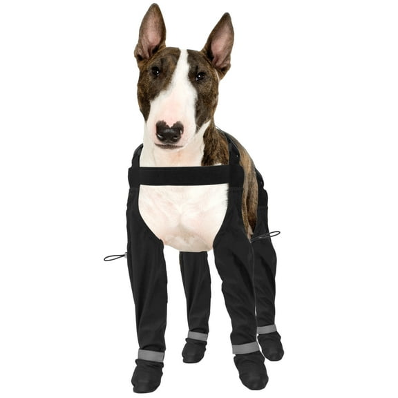 Thren Dog Suspender Boots Nonslip Dog Paw Boot Leggings Reflective Dog Rain Snow Boots Adjustable Dog Paw Protector Pants Waterproof Dogs Shoes Leggings L/XL for Dogs