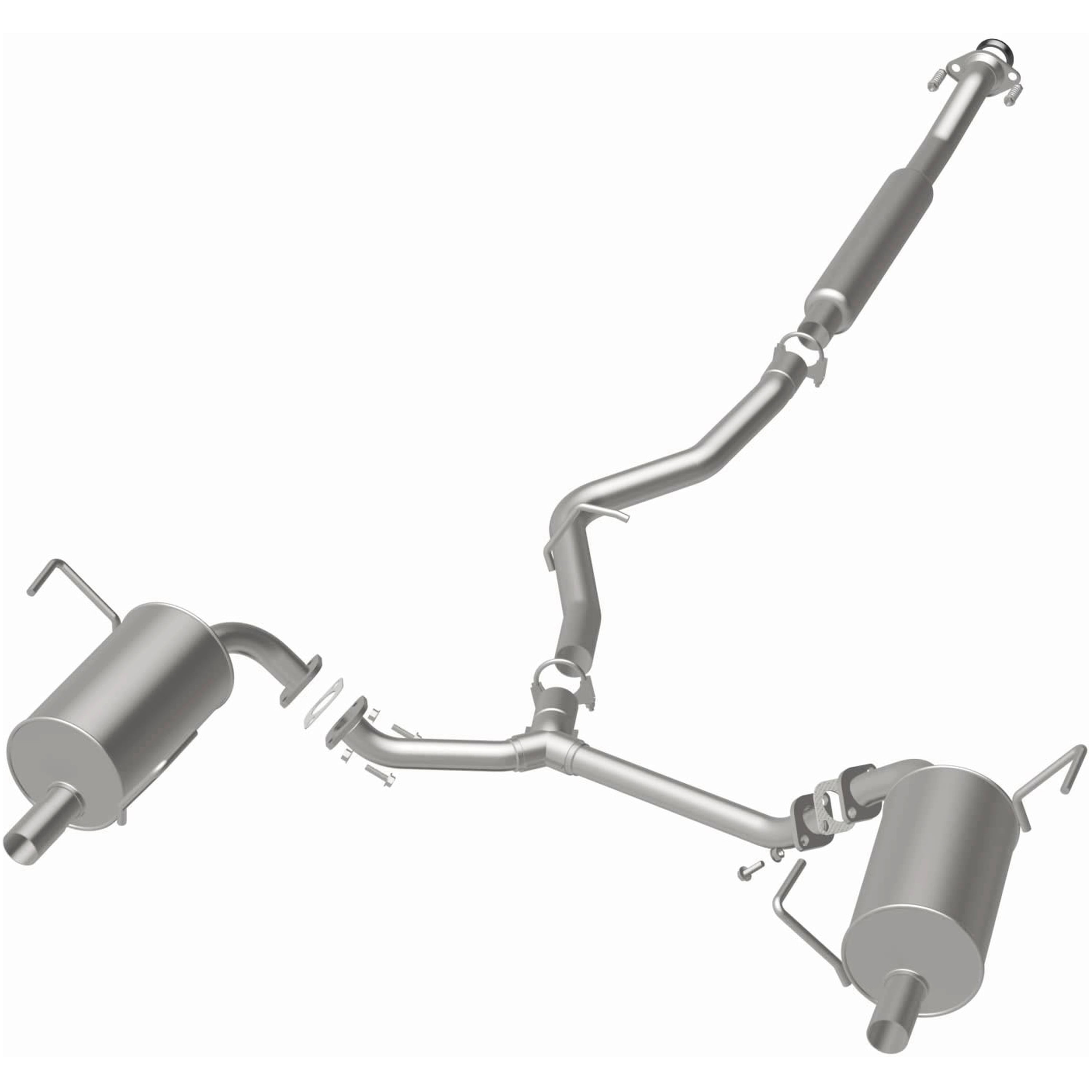 BRExhaust OE Replacement Exhaust System Kit 106-0133: Compatible with 2009-2013 Subaru Forester 2.5L, 2008-2011 Subaru Impreza 2.5L