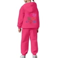 thumbnail image 5 of Outfits Sets for Little Girls Casual Print Hoodie And Pants Outfit Fashion Two Piece Toddler Loungewear Soft Playwear Comfy Kids Casual Clothes Set 4-5 Years, 5 of 7
