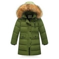 thumbnail image 2 of KAUOD Kids Long Parka Coats Winter Padded Waterproof Puffer Jackets Boys Girls Faux-F𝐮r Hood Quilted Snow Ski down Outwear, 2 of 4