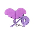 thumbnail image 3 of Juego de arnés y correa para mascotas con ala de ángel, correas para perros y gatos, correa ligera para el pecho para mascotas, arnés de conejo, , S S violetas, 3 of 8