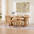 thumbnail image 3 of Jopath Rattan Dining Chairs Set of 2, Cane Upholstered Kitchen Side Chair with Natural Hardwood Frame for Kitchen Restaurant Tan, 3 of 9