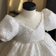 thumbnail image 4 of Vestido de princesa para niña, vestido de lentejuelas blancas, vestido de bebé, vestido de cumpleaños para niña, vestido de princesa, 4 of 6
