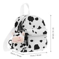 thumbnail image 6 of TENDYCOCO Cow Backpack Lovely Canvas Mini Rucksack Adorable Cow Backpack with Hanging Pendant, 6 of 6