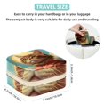 thumbnail image 5 of Retro Cat Travel Portable Square Jewelry Display Case: Storage Solution for Rings, Earrings, Necklaces, Bracelets, and More! Ideal for Girls and Women: Jewelry Stand, Display, and Box in One, 5 of 6