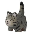 thumbnail image 2 of Dserhfy Wooden Carved Cat Figurine Handmade Woodcarving Art Kitten Statue Small Animal Sculpture Home Office Desktop Decoration Ornament, 2 of 8