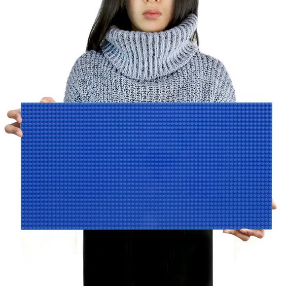 32x64 Dots Building Block Wall Panel, DIY Creative Brick Baseplate Compatible with Brands, Gift for Kids Room Decor,DarkBlue