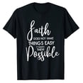 thumbnail image 2 of Faith Doesnt Make Things Easy It Makes Them Possible T Shirt for Women Funny Letter Printed Shirt Tops Tee Black 4X-Large, 2 of 5