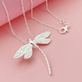 thumbnail image 3 of Huepoe Dragonfly Pendant Necklace Women Silver Insect Choker Valentine's Day Jewelry Gift for Daily Wear Parties Accessory, 3 of 7
