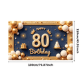 thumbnail image 2 of Golden Theme Happy Birthday Banner Decorative Elements 80th Birthday Party Backdrop for Milestone Celebration Event Decoration Indoor Party, 2 of 7