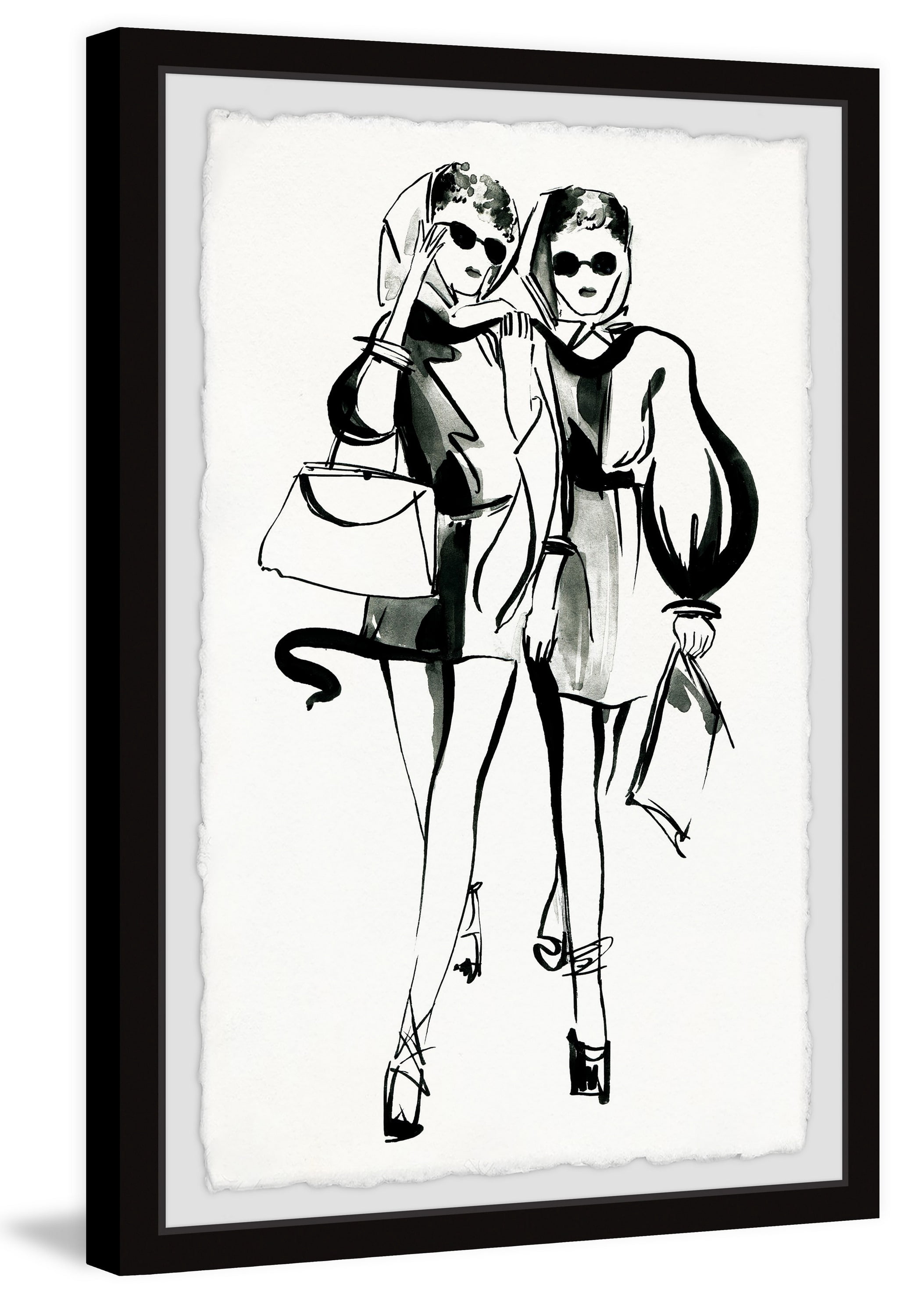 Marmont Hill Twin Fashionistas II Framed Wall Art