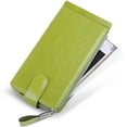 thumbnail image 5 of Huztencor Womens Leather Credit Card Holder Wallet RFID Blocking Wallet Women Card Case Purse Oil Wax Green, 5 of 7