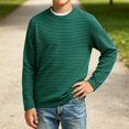 thumbnail image 5 of EnJoCho Kids Striped T Shirt Long Sleeve Crewneck Soft Basic Layer Top Raglan Casual Warm Tee for Boys Girls Toddler Fall Winter School Daily Outdoor Wear, 5 of 6