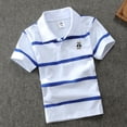 thumbnail image 5 of WIBACKER Boy's Short Sleeve Cartoon Cotton Jersey Striped Polo Shirts Kids Tops, 5 of 10