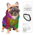 thumbnail image 3 of Balery Colorful Glitter Sudadera con Capucha para Perros Pequeños – Ropa para Mascotas, Disfraz para Perros y Gatos, Ideal para Fiestas y Cosplay-Large, 3 of 7
