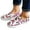 Pink, variant on huanledash Women Autumn Large Size Slip-on Butterfly Floral Print Shoes Casual Flat Loafers