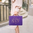 thumbnail image 3 of Funda de libro FINPAC, tamaño grande, piel vegana, color morado, 30 x 21 x 6 cm, 3 of 8