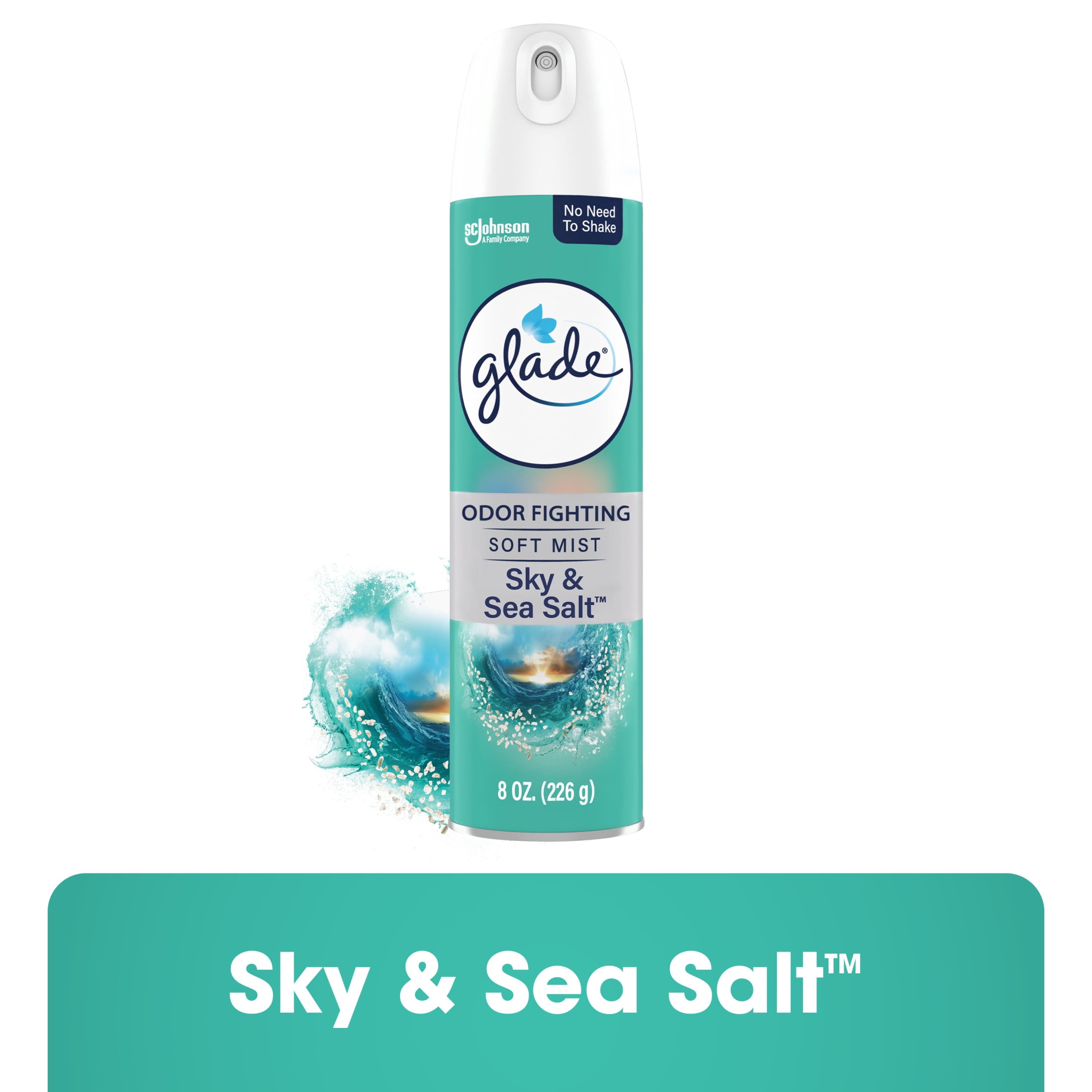 (6 pack) Glade Air Freshener Spray, Sky and Sea Salt scent, Infused with Essential Oils, 8 oz