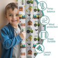 thumbnail image 3 of Blackout Kids Curtains,Cartoon Tractors Windmills Light Gray Pattern Childrens Insulated Curtains Set Of 2,Bedroom Essentials,Toddler Room Decor 42"x63", 3 of 5