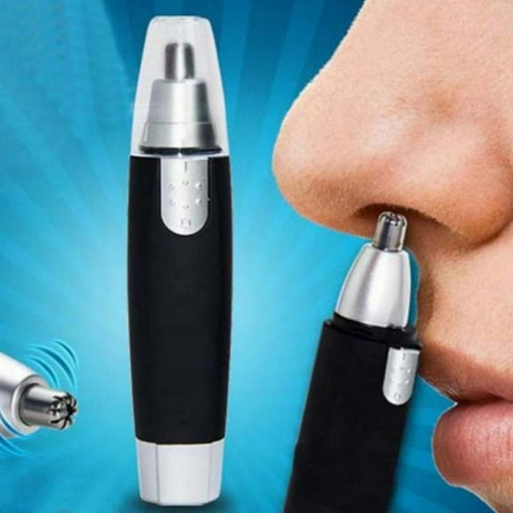 Nose Hair Trimmer for Men, Electric Nose and Ear Hair Trimmer, with 360?Rotating Painless Dual Edge Blades, Battery Operated
