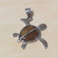 thumbnail image 4 of Beautiful Hawaiian Genuine Koa Wood Sea Turtle Necklace, Sterling Silver Koa Wood Turtle Pendant, N8169 Birthday Mom Gift, Statement PC, 4 of 5