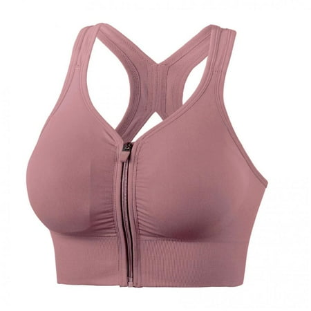 

Women s High Impact Front Zipper Closure Adjustable Straps Padded Sports Bra Yoga Workout Bra Push Up Bra