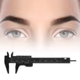 thumbnail image 2 of Unique Bargains 1 Pc Mini Eyebrow Measuring Ruler Double Scale Aliper Measuring Tool 4.13"x1.73" Black, 2 of 6
