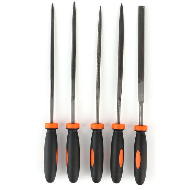 Juego de limas pequeñas de Jadeshay - Práctico y popular juego de limas de madera con escofina de acero Práctico mini lima plana surtida para trabajos de lima de metal de precisión(3 * 140mm)
