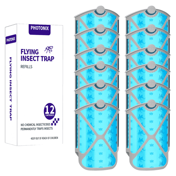 Photonix 12 Pack Refills Cartridge Compatible with Flying Insect Trap Refill M364 M364A and Max