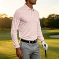 thumbnail image 5 of Qwertyu Men's Long Sleeve Polo Shirts Quick Dry Classic Soft Casual Collared Work Fishing Golf Shirt Complexion L, 5 of 8
