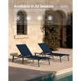 thumbnail image 2 of Harbweb Outdoor Lounge Chair for Poo Set of 4, Aluminum Chaise Lounge Chairs with 5-Position Recliner, No Assembly Patio Lounge Chair for Backyard, Poolside, Deck, Lawn (Blue), 2 of 8