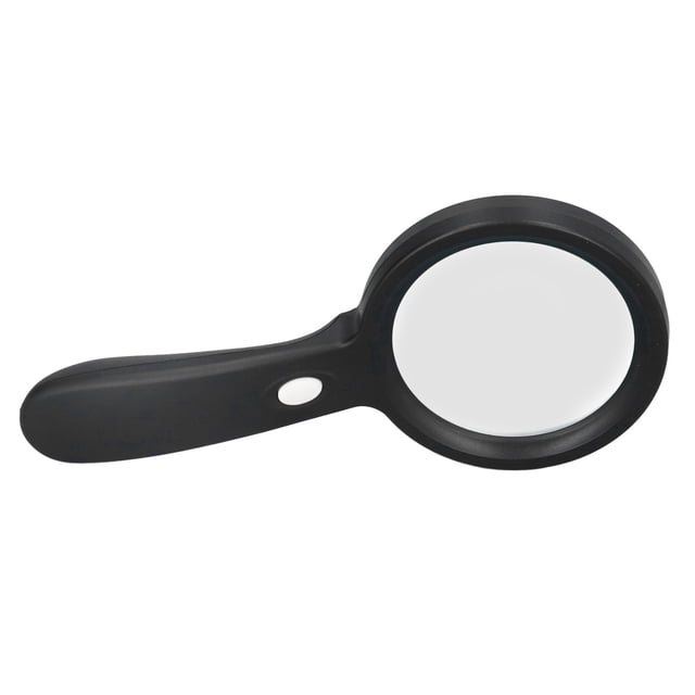 LED Magnifier, Push Switch Magnifying Glass Round Hand Held For School