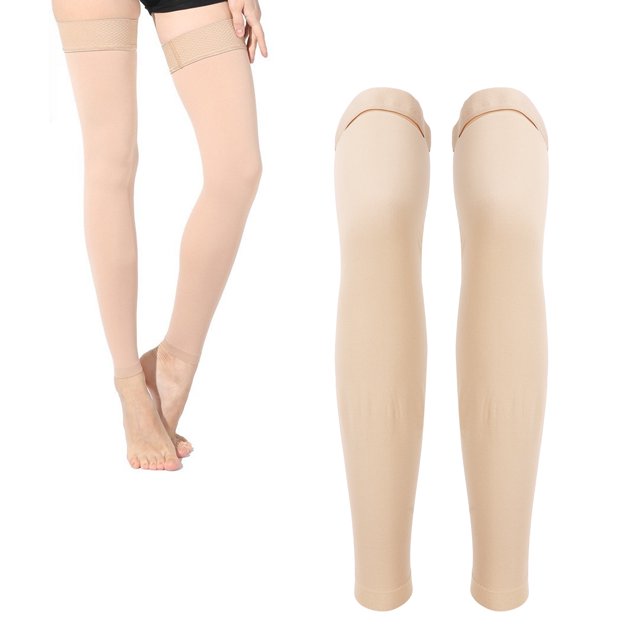 Full Leg Compression Sleeves, Anti Slip Reduce Swelling Hamstring Compression Sleeve Breathable Elastic for Thigh Knee Calf