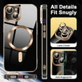 thumbnail image 4 of for iPhone 13 Mini Case,[Compatible with Magsafe],[10 FT Military Grade Drop Protection][Anti Yellowing] Slim Soft TPU Luxury Protective Phone Case for 13 Mini-Black 8-IP13mini-05, 4 of 12