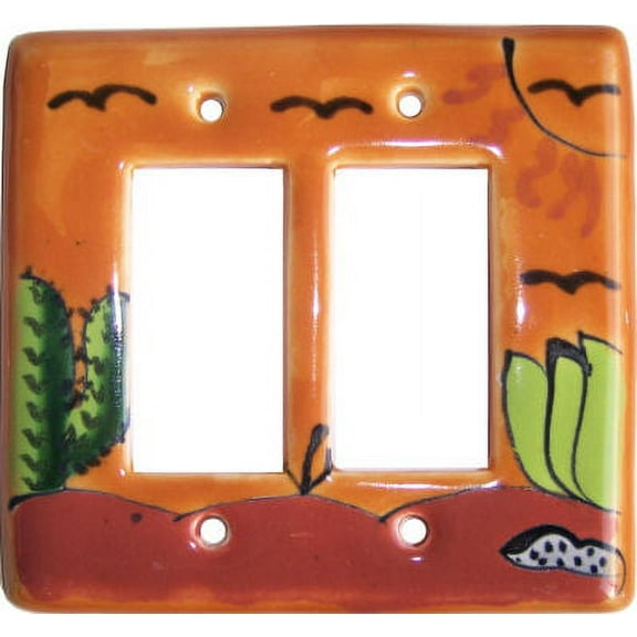 Desert Talavera Double Decora Switch Plate