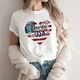 thumbnail image 4 of QUNYINEY Casual Womens T Shirts Short Sleeve Crew Neck Independence Day Tops Pullover Summer Loose Womens Tops, 4 of 5