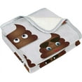 thumbnail image 3 of SKYSONIC Velvet Plush Throw Thermal Blanket - 4x5FT - Funny Cute Poop Set Printed for Couch Bed Sofa Car, 3 of 5