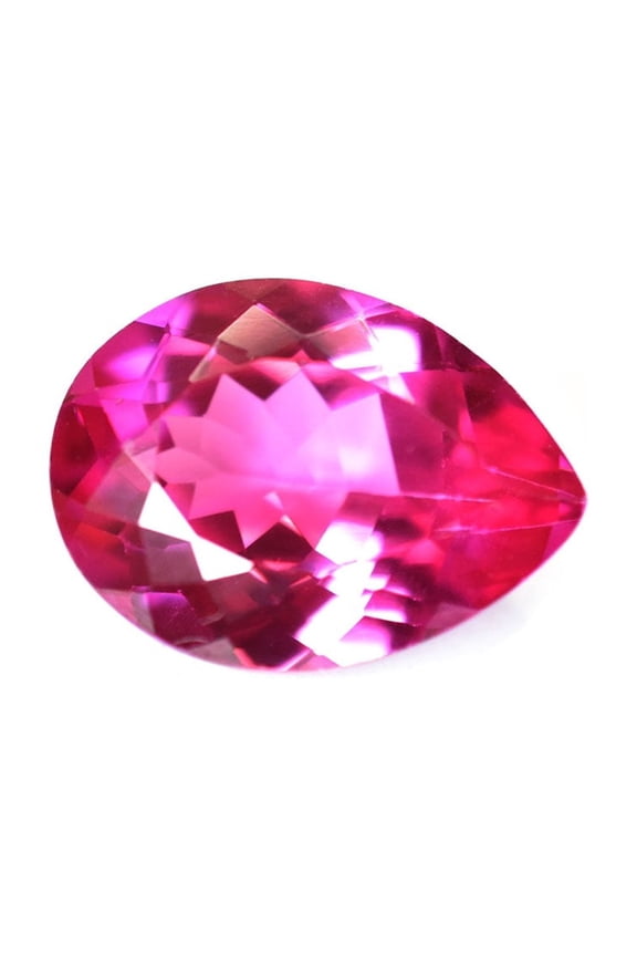 Gemsgrowth Natural Pink Burmese Ruby Loose Gemstone, 8.5 Carat, Pear Cut, Certified, for Jewelry Making, Pendant, Ring, Necklace, Engagement