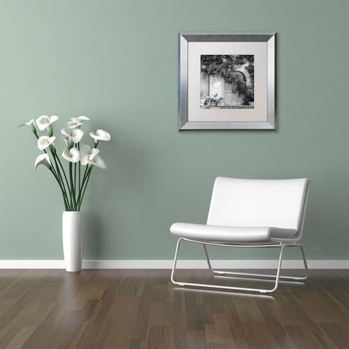 Trademark Fine Art "Tuscany VI" Canvas Art by Alan Blaustein, White Matte, Silver Frame