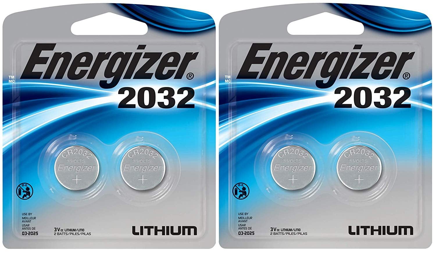 Lithium Button Cell Batteries 4 3 Volts 2032 Energizer Watch/Electronic Batteries 2x2 