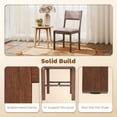 thumbnail image 4 of HOMCOM Modern Dining Chairs Set of 4, Linen Fabric Upholstered Kitchen Chairs with Rubberwood Legs for Dining Room, Living Room, Brown, 4 of 9