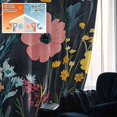 thumbnail image 5 of Wildflowers Blackout Curtains for Bedroom/Living Room, Pinch Pleated Black Out Curtains, Spring Botanical Pastoral Summer Flowers Room Darkening Window Drapes with Hooks 2 Panels, 39"x70", 5 of 8